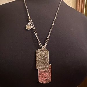 Vintage Disney Couture/ Tom Bins Alice in Wonderland Dog Tags Necklace